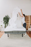 Omne Sleep 4-Piece White Brushed Microfiber King Hypoallergenic Sheet Set