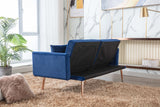 COOLMORE  Velvet  Sofa , Accent sofa .loveseat sofa with rose gold metal feet  and  Navy  Velvet