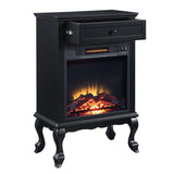 Electric Fireplace in Black Finish