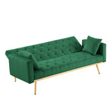 GREEN Convertible Folding Futon Sofa Bed , Sleeper Sofa Couch for Compact Living Space.