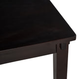 6-Piece Kitchen Dining Table Set Wooden Rectangular Dining Table, 4 Fabric Chairs and Bench Family Furniture (Espresso)
