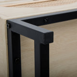 Natural rattan，Cabinet with 4 drawers，Suitable for living room, bedroom and study，Diversified storage
