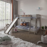 Bunk Bed Twin Over Twin with Slide & Ladder