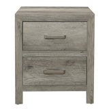Nightstand Faux Wood Veneer in a Weathered Gray Finish