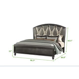 Queen 4 PC LED Bedroom set made with Wood in White