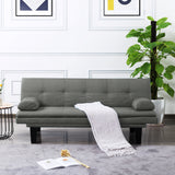 63.4” Futon Dark Grey Sofa bed