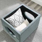 [Video] Welike Waterproof, oil-proof, scratch-proof 25"W Modern design hollow storage ottoman, upholstery, coffee table, two small footstools, easy storage and wide use