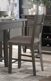 Counter Height 5pc Dining Set Grey Finish Dining Table