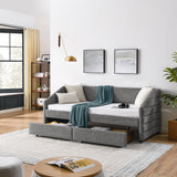 Twin Size Daybed with Two Drawer Trundle