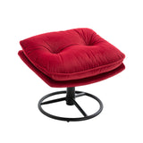 Accent chair  TV Chair Living room Chair with Ottoman- DARK RED