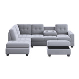 Antique Grey Sectional Sofa