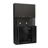 Tall Kitchen Cabinet, with 6-Doors, 1-Open Shelves and 1-Drawer