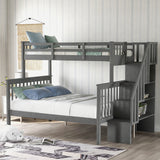 Stairway Twin-Over-Full Bunk Bed with Storage