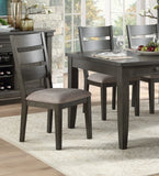 Gray Finish 7pc Dining Set Table with 6x Drawers and 6x Side Chairs Upholstered Seat Transitional Dining Room Furniture