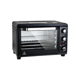 Simple Deluxe Toaster Oven with 20Litres Capacity,Compact Size Countertop Toaster, Easy to Control with Timer-Bake-Broil-Toast Setting, 1200W, Stainless Steel,16x11in,Black,Extra Large