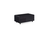 Modern Smart mini Coffee Table with Built in Fridge, Outlet protection,Wireless charging module,Mechanical temperature control,Power socket,USB interface And Ice Water interface.