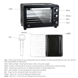 Simple Deluxe Toaster Oven with 20Litres Capacity,Compact Size Countertop Toaster, Easy to Control with Timer-Bake-Broil-Toast Setting, 1200W, Stainless Steel,16x11in,Black,Extra Large