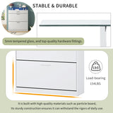 Slim Entryway Organizer with 2 Flip Drawers