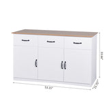 White Buffet Cabinet with Storage