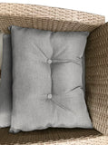 Outdoor, Patio Furniture Sets, 4 Piece Set Wicker Ratten Sectional Sofa with Seat Cushions