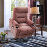Liyasi Electric Power Lift Recliner Chair Sofa with Massage and Heat for Elderly, 3 Positions, 2 Side Pockets and Cup Holders, USB Ports, High-end quality fabric