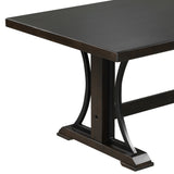 Retro Style Dining Table 78” Wood Rectangular Table, Seats up to 8