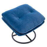 Accent chair  TV Chair  Living room Chair  with Ottoman-Blue