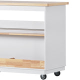 Kitchen Island Cart With 2 Drawers