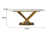 White Dining table with 6 Chairs