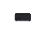 Modern Smart mini Coffee Table with Built in Fridge, Outlet protection,Wireless charging module,Mechanical temperature control,Power socket,USB interface And Ice Water interface.