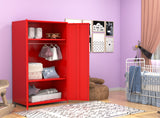 Metal Locker Storage Cabinet Locker Children Locker Double Doors Lokcer Hanging Cloth Home School Classroom Requires Assembly