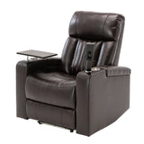 Orisfur. Power Motion Recliner with USB Charging Port and Hidden Arm Storage, Home Theater Seating with 2 Convenient Cup Holders Design ,360° Swivel Tray Table,and Cell Phone Stand
