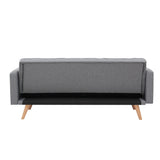 Dark Grey Double Corner Folding Sofa Bed, Two Throw Pillows