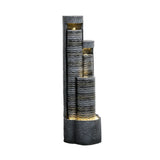 Burkeville Resin Outdoor Fountain With Light For Patio Garden
