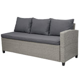 Patio Furniture Set, 5 Piece Outdoor Set,  Dining Table Chair with Ottoman and Throw Pillows