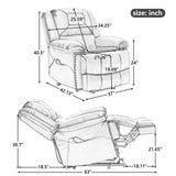 Orisfur. Power Lift Chair with Adjustable Massage Function, Recliner Chair with Heating System for Living Room