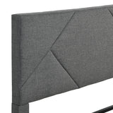 Queen Size Upholstered Platform Bed Frame with Headboard, Strong Wood Slat Support, Mattress Foundation, No Box Spring Needed, Easy Assembly