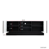 U-Can Modern, Stylish Functional TV stand with Color Changing LED Lights, Universal Entertainment Center, Black