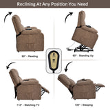 Orisfur. Power Lift Chair for Elderly with Adjustable Massage Function, Recliner Chair with Heating System for Living Room