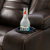 Orisfur. Power Motion Recliner with Adjustable Headrest,  Home Theater Seating with Hidden Arm Storage and Convenient Cup Holder Design