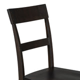 Retro Industrial Style 7-Piece Dining Table Set Extendable Table with 18” Leaf and Six Wood Chairs