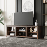 Living room TV stand furniture with 6 storage compartments and 1 shelf cabinet, high-quality particle board