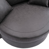 Modern Akili swivel accent chair barrel chair