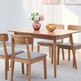 Natural solid oak telescopic table