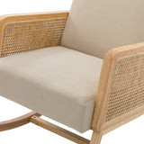 Trachin Rocking Chair with Rattan Arms