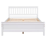 Full Bed with Headboard and Footboard for Kids, Teens, Adults,with a Nightstand ,White