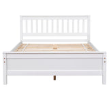 Full Bed with Headboard and Footboard for Kids, Teens, Adults,with a Nightstand ,White