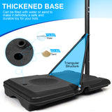 Teenagers Youth Height Adjustable 5.6 to 7ft Basketball Hoop 28 Inch Backboard Portable Basketball Goal System with Stable Base and Wheels, use for Indoor Outdoor