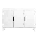 U-Style Accent Storage Cabinet Sideboard Wooden Cabinet with Antique Pattern Doors for Hallway, Entryway, Living Room, Bedroom