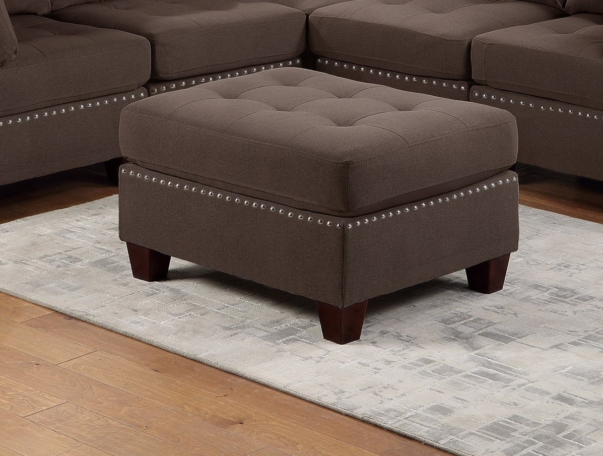 Coffee Sectional Set with Ottoman